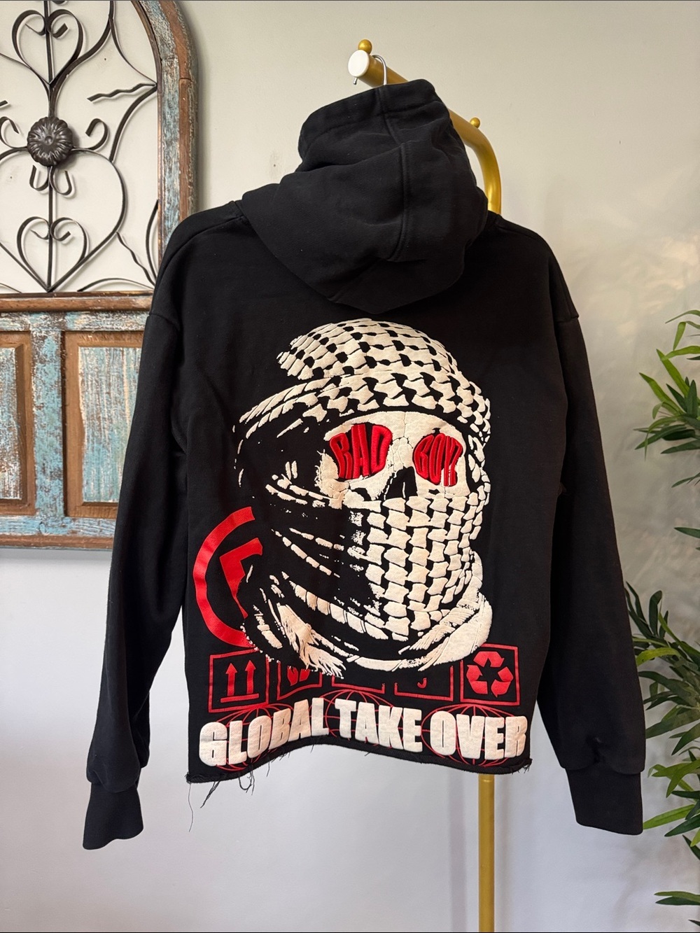 Rad Boyz Black Graphic Hoodie Global Take Over Euc L